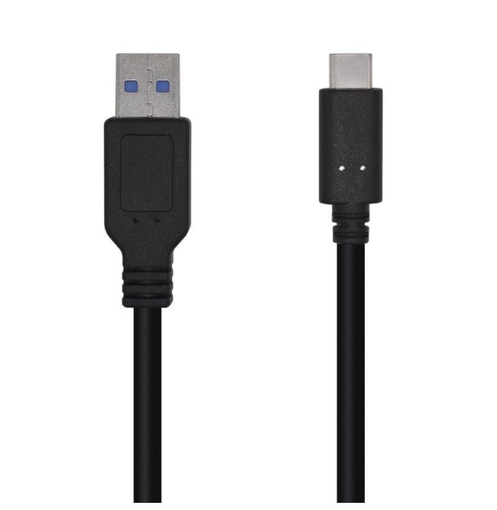 Cable USB 3.1 Aisens A107-0449/ USB Tipo-C Macho - USB Macho/ 50cm/ Negro