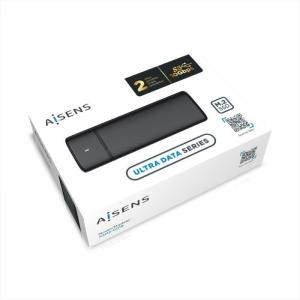 Caja Externa para Disco SSD M.2 SATA/NVMe Aisens ASM2-001B/ USB 3.1/ Sin tornillos