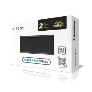 Caja Externa para Disco SSD M.2 NVMe Aisens ASM2-008B/ USB 3.1 Gen2/ Sin Tornillos