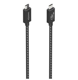 Cable USB 4.0 Tipo-C Aisens A156-0867/ USB Tipo-C Macho - USB Tipo-C Macho/ Hasta 240W/ 1m/ Gris