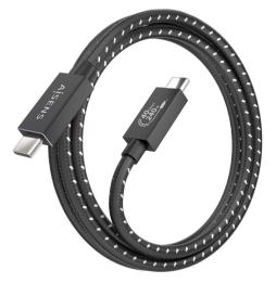 Cable USB 4.0 Tipo-C Aisens A156-0868/ USB Tipo-C Macho - USB Tipo-C Macho/ Hasta 240W/ 40Gbps/ 1.5m/ Gris