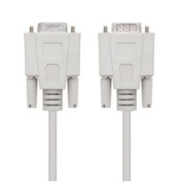 Cable Serie RS232 Nanocable 10.14.0203/ DB9 Macho - DB9 Hembra/ 3m/ Beige