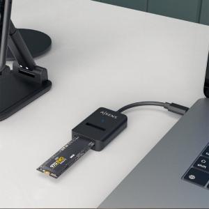 Dock USB Tipo-C para SSD M2 SATA/NVMe Aisens ASUC-M2D011-BK/ Negro