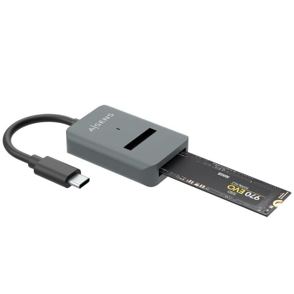 Dock USB Tipo-C para SSD M2 SATA/NVMe Aisens ASUC-M2D012-GR/ Gris