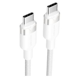 Cable USB 2.0 Tipo-C 3A Vention TRDWF/ USB Tipo-C Macho - USB Tipo-C Macho/ Hasta 60W/ 480Mbps/ 1m/ Blanco