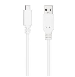 Cable USB 2.0 Nanocable 10.01.2100-W/ USB Tipo-C Macho - USB Macho/ 50cm/ Blanco