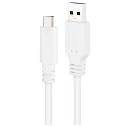 Cable USB 2.0 Nanocable 10.01.2100-W/ USB Tipo-C Macho - USB Macho/ 50cm/ Blanco