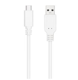 Cable USB 2.0 Nanocable 10.01.2102-W/ USB Tipo-C Macho - USB Macho/ 2m/ Blanco