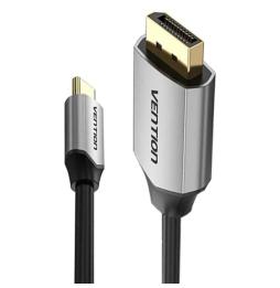 Cable Conversor Vention CGZBG/ USB Tipo-C Macho - DisplayPort Macho/ 1.5m/ Negro