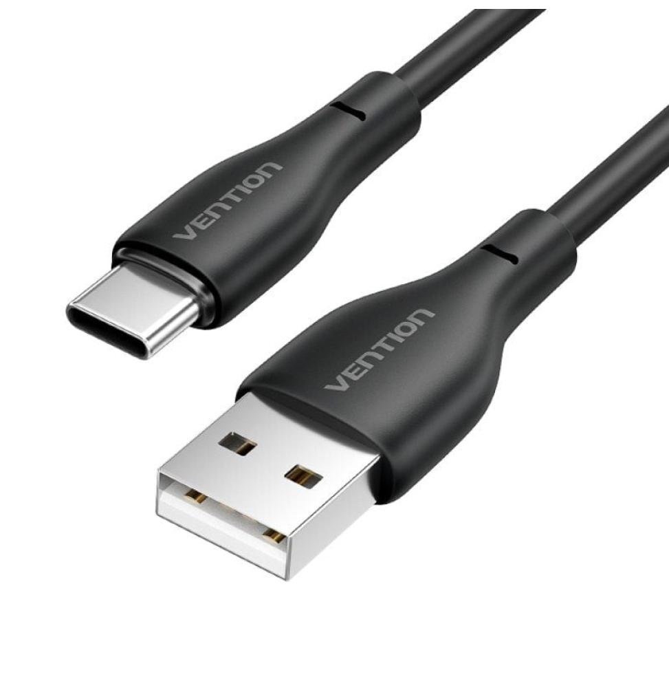 Cable USB Tipo-C Vention H25BF/ USB Tipo-C Macho - USB Macho/ 15W/ 480Mbps/ 1m/ Negro