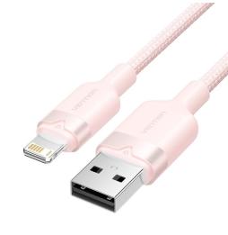 Cable USB Lightning Vention LANPH/ USB Macho - Lightning Macho/ 480Mbps/ 2m/ Rosa