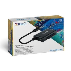 Adaptador para Discos Duros 2.5'/3.5' TooQ TQHDA-02C/ USB Tipo-C Macho - SATA