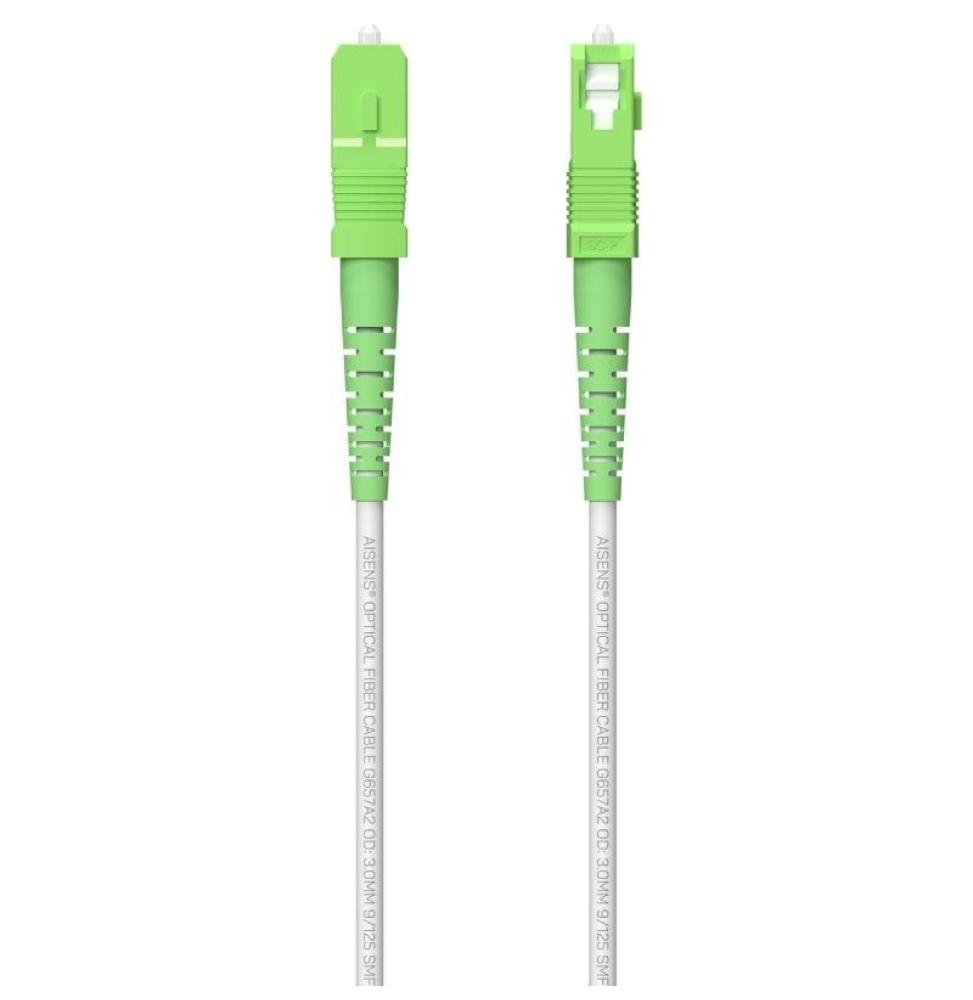 Cable de Fibra Óptica G657A2 3.0 9/125 SMF Aisens A152-0617/ LSZH/ 100m/ Blanco