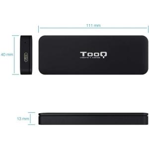 Caja Externa para Disco SSD M.2 NVMe TooQ TQE-2280B/ USB 3.1/ Sin tornillos