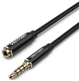 Cable Estéreo Vention BHCBF/ Jack 3.5 Macho - Jack 3.5 Hembra/ 1m/ Negro