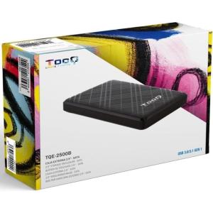 Caja Externa para Disco Duro de 2.5' TooQ TQE-2500B/ USB 3.1/ Sin Tornillos