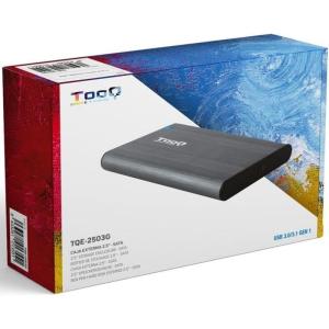 Caja Externa para Disco Duro de 2.5' TooQ TQE-2503G/ USB 3.1/ Sin Tornillos