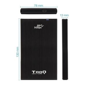 Caja Externa para Disco Duro de 2.5' TooQ TQE-2522B/ USB 3.1