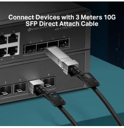 Cable Direct Attach SFP+ TP-Link TL-SM5220-3M/ 3m/ Negro