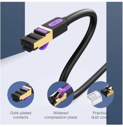 Cable de Red RJ45 SFTP Vention ICDBN Cat.7/ 15m/ Negro