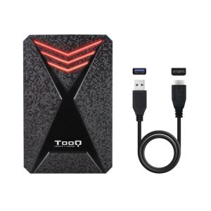 Caja Externa Gaming para Disco Duro de 2.5' TooQ TQE-2550RGB/ USB 3.1/ Sin tornillos