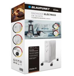 Radiador de Aceite Blaupunkt BP1015/ 1000W/ 5 Elementos Caloríficos