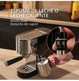 Cafetera Expreso Krups Virtuoso/ 1400W/ 15 Bares/ Plata