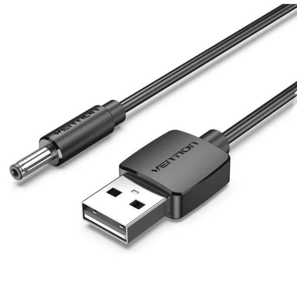 Cable Conversor USB Vention CEXBD/ USB Macho - DC 5.5mm Macho/ 50cm/ Negro