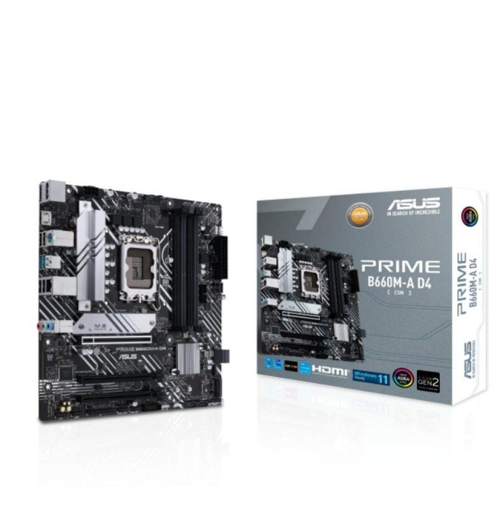 Placa Base Asus Prime B660M-A D4-CSM/ Socket 1700/ Micro ATX