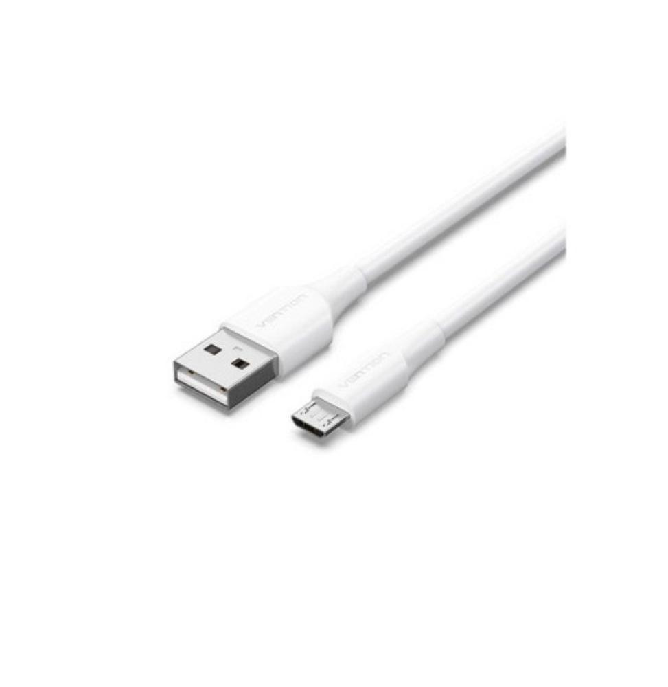 Cable USB 2.0 Vention CTIWI/ USB Macho - MicroUSB Macho/ Hasta 60W/ 480Mbps/ 3m/ Blanco