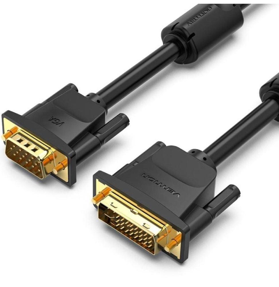 Cable Conversor Vention EACBF/ DVI Macho - VGA Macho/ 1m/ Negro