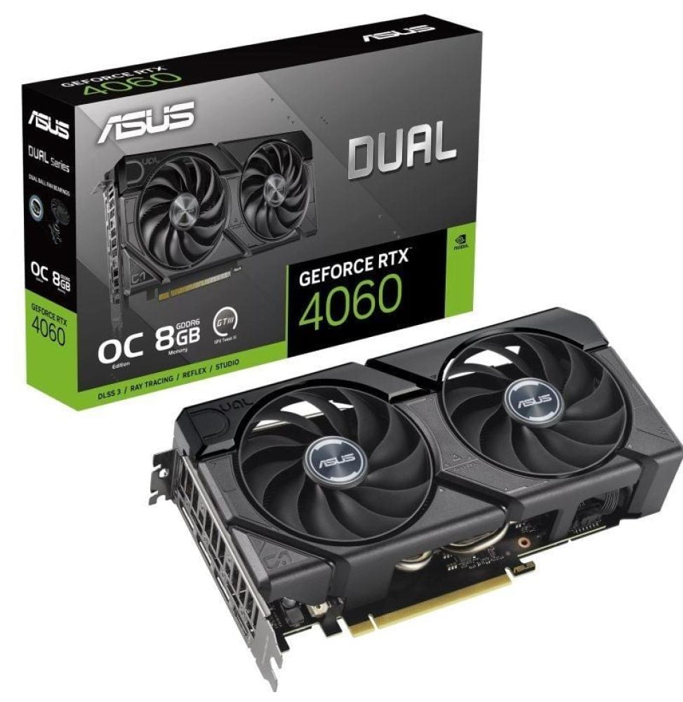 Tarjeta Gráfica Asus Dual GeForce RTX 4060 EVO OC/ 8GB GDDR6