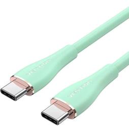 Cable USB 2.0 Tipo-C Vention TAWGH/ USB Tipo-C Macho - USB Tipo-C Macho/ Hasta 100W/ 480Mbps/ 2m/ Verde