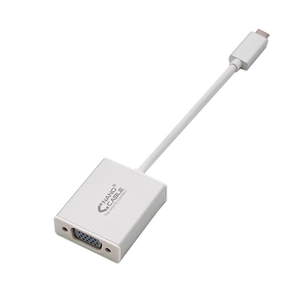 Cable Conversor Nanocable 10.16.4101/ USB Tipo-C Macho - VGA Hembra