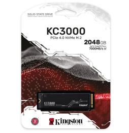 Disco SSD Kingston KC3000 2TB/ M.2 2280 PCIe 4.0/ con Disipador de Calor/ Full Capacity