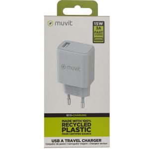 Cargador de Pared Muvit For Change MCACC0002/ 1xUSB/ 15W