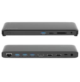 Docking USB Tipo-C 2-Power DOC0117A/ 4xUSB/ 1xUSB Tipo-C PD/ 2xHDMI/ 1xDisplayPort/ 1xJack/ 1xRJ45/ 1xLector Tarjetas SD/ Gris