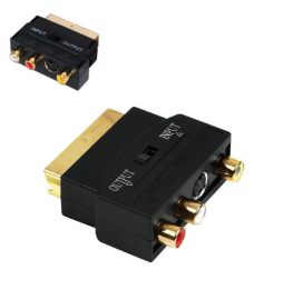 Adaptador Euroconector a RCA Nanocable 10.27.0051/ SCART Macho - 3x RCA Hembra - RCA/S Video Hembra