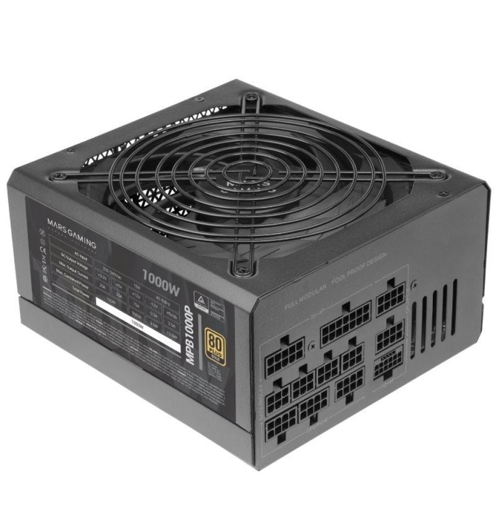 Fuente de Alimentación Mars Gaming MPB1000P/ 1000W/ Ventilador 14cm/ 80 Plus Gold