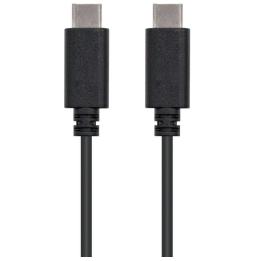 Cable USB 2.0 Tipo-C Nanocable 10.01.2301/ USB Tipo-C Macho - USB Tipo-C Macho/ 1m/ Negro