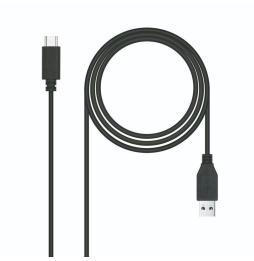 Cable USB 3.1 Nanocable 10.01.4000/ USB Tipo-C Macho - USB Macho/ 50cm/ Negro