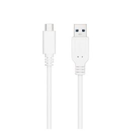 Cable USB 3.1 Nanocable 10.01.4001-W/ USB Tipo-C Macho - USB Macho/ 1m/ Blanco