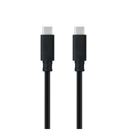 Cable USB 3.1 Nanocable 10.01.4100/ USB Tipo-C Macho - USB Tipo-C Macho/ 50cm/ Negro