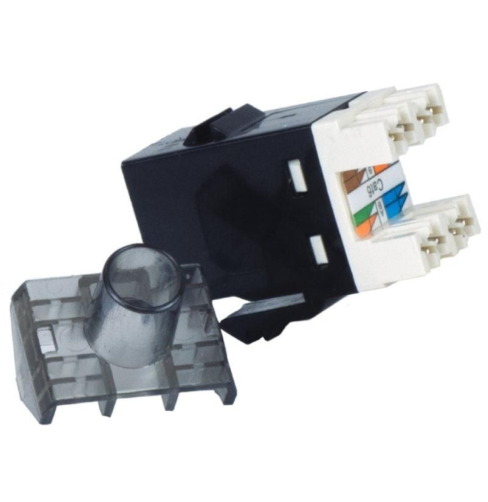 Conector RJ45 Phasak SD 3018 Cat.6 UTP/ Negro