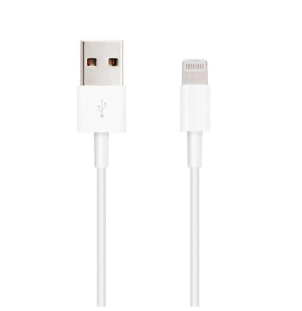 Cable USB 2.0 Lightning Nanocable 10.110.0401/ USB Macho - Lightning Macho/ 1m/ Blanco