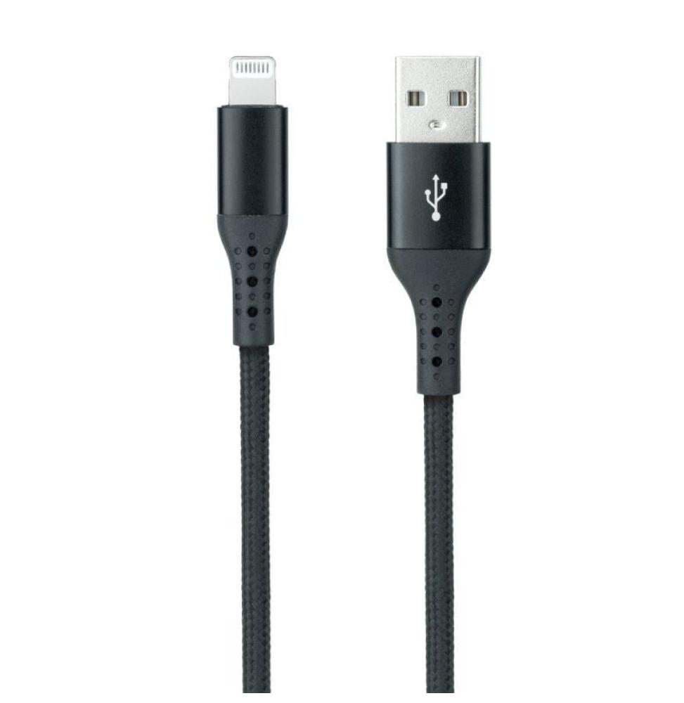 Cable USB 2.0 Lightning Nanocable 10.10.0401-COBK/ USB Macho - Lightning Macho/ 1m/ Negro