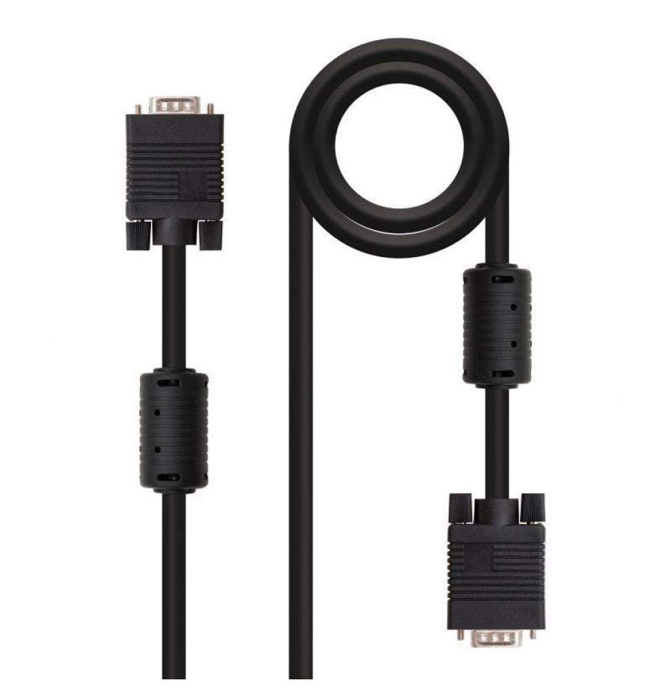 Cable SVGA Nanocable 10.15.0102/ VGA Macho - VGA Macho/ 1.8m/ Negro