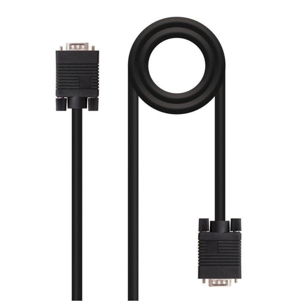 Cable SVGA Nanocable 10.15.1305/ VGA Macho - VGA Macho/ 5m/ Negro