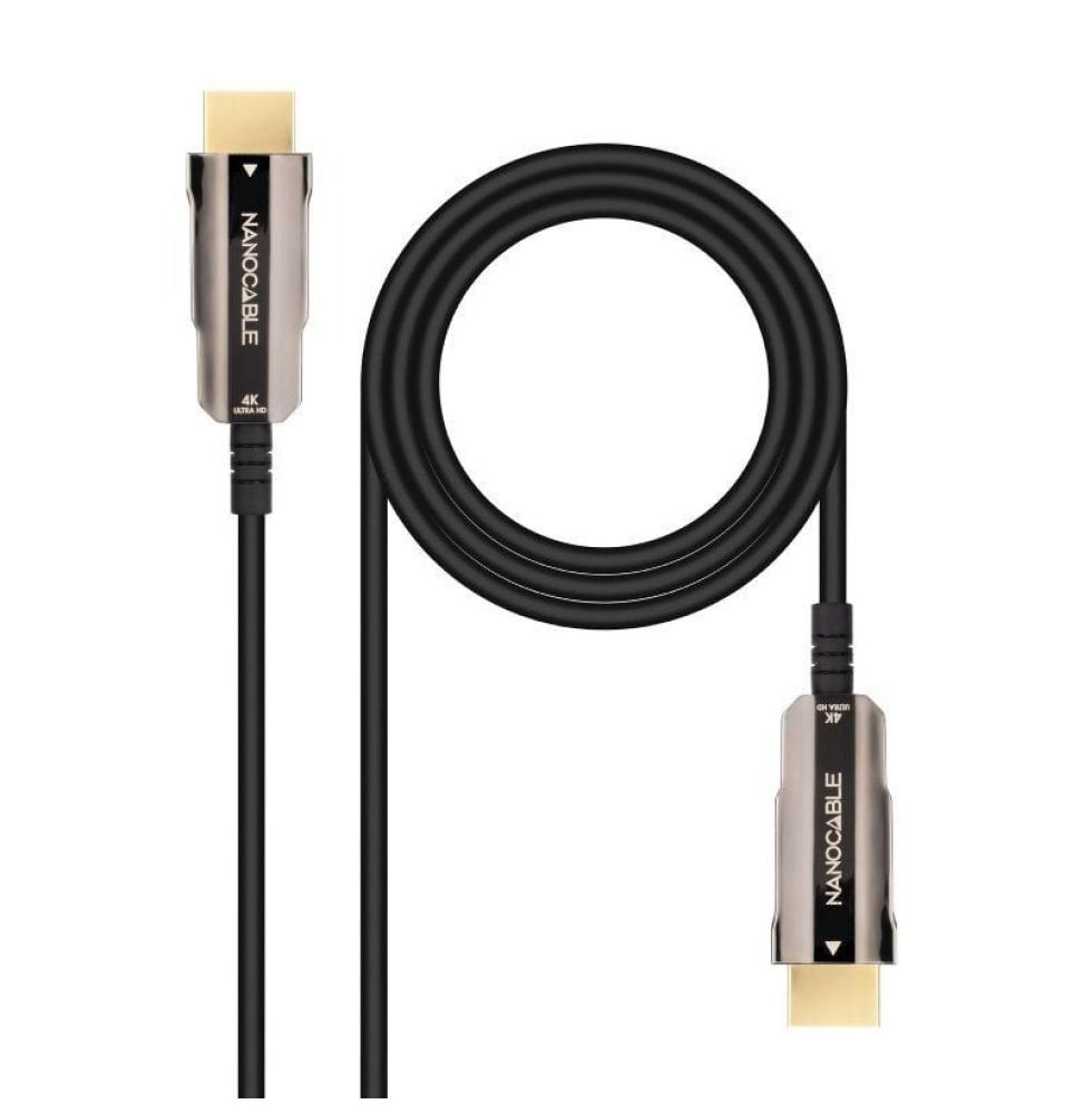 Cable HDMI 2.0 AOC 4K Nanocable 10.15.2015/ HDMI Macho - HDMI Macho/ 15m/ Negro