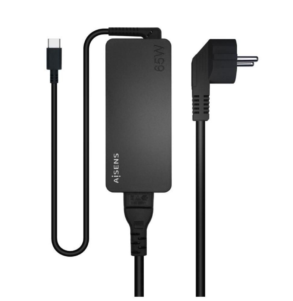 Cargador de Portátil Aisens ASCH-1PD65D-BK/ 1xUSB Tipo-C/ 65W